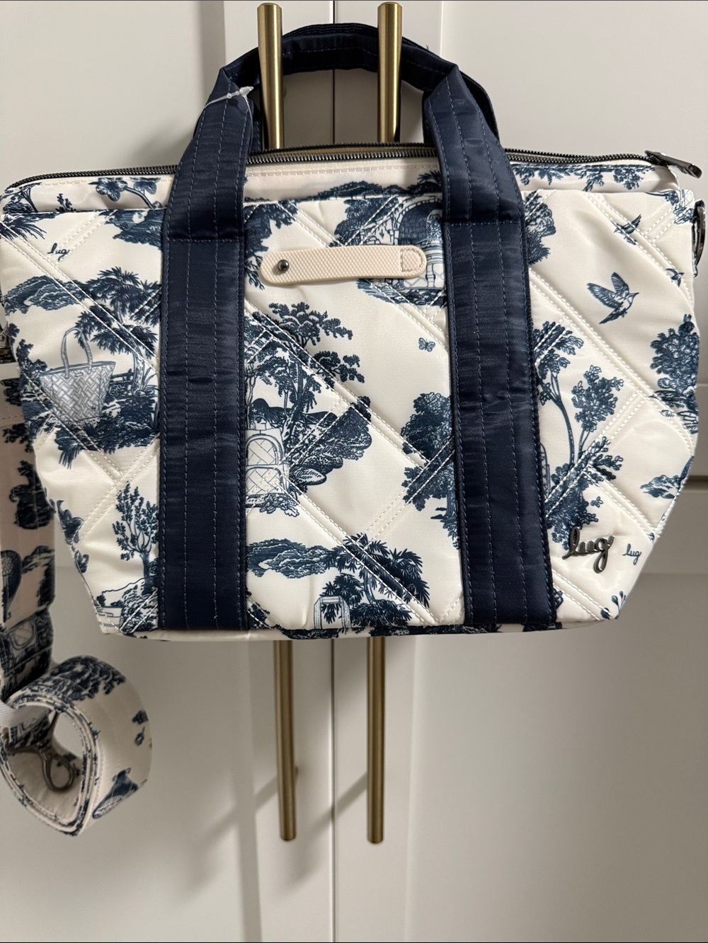 Lug Classic Medium Tote with Crossbody Dory Stony book Blue